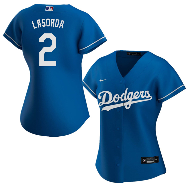 Nike Women #2 Tommy Lasorda Los Angeles Dodgers Baseball Jerseys Sale-Blue